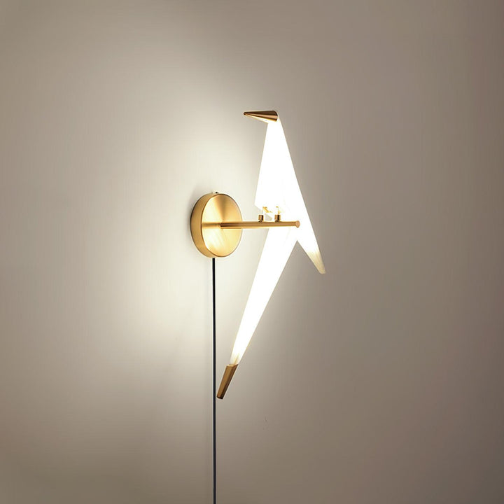 Visileth Nordic Art Crane Plug-In Wall Lamp - Neutralighting