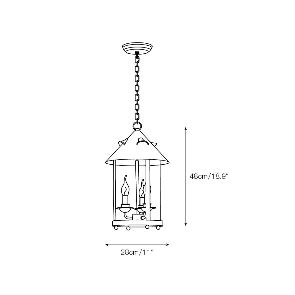 Tinduvyh Ancien Industriel Métal Verre Lanterne Suspension - Neutralighting