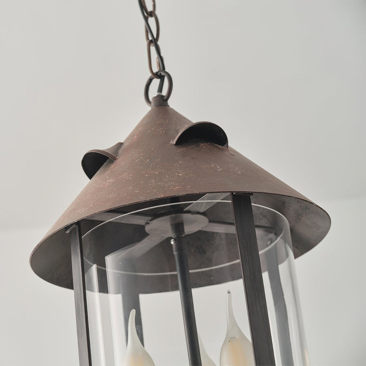 Tinduvyh Ancien Industriel Métal Verre Lanterne Suspension - Neutralighting