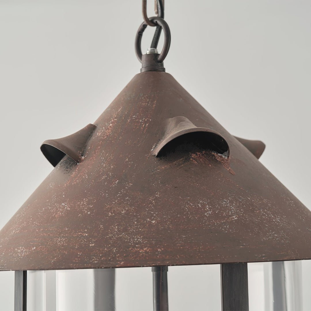 Tinduvyh Ancien Industriel Métal Verre Lanterne Suspension - Neutralighting