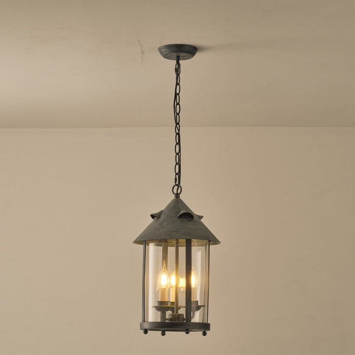Tinduvyh Ancien Industriel Métal Verre Lanterne Suspension - Neutralighting