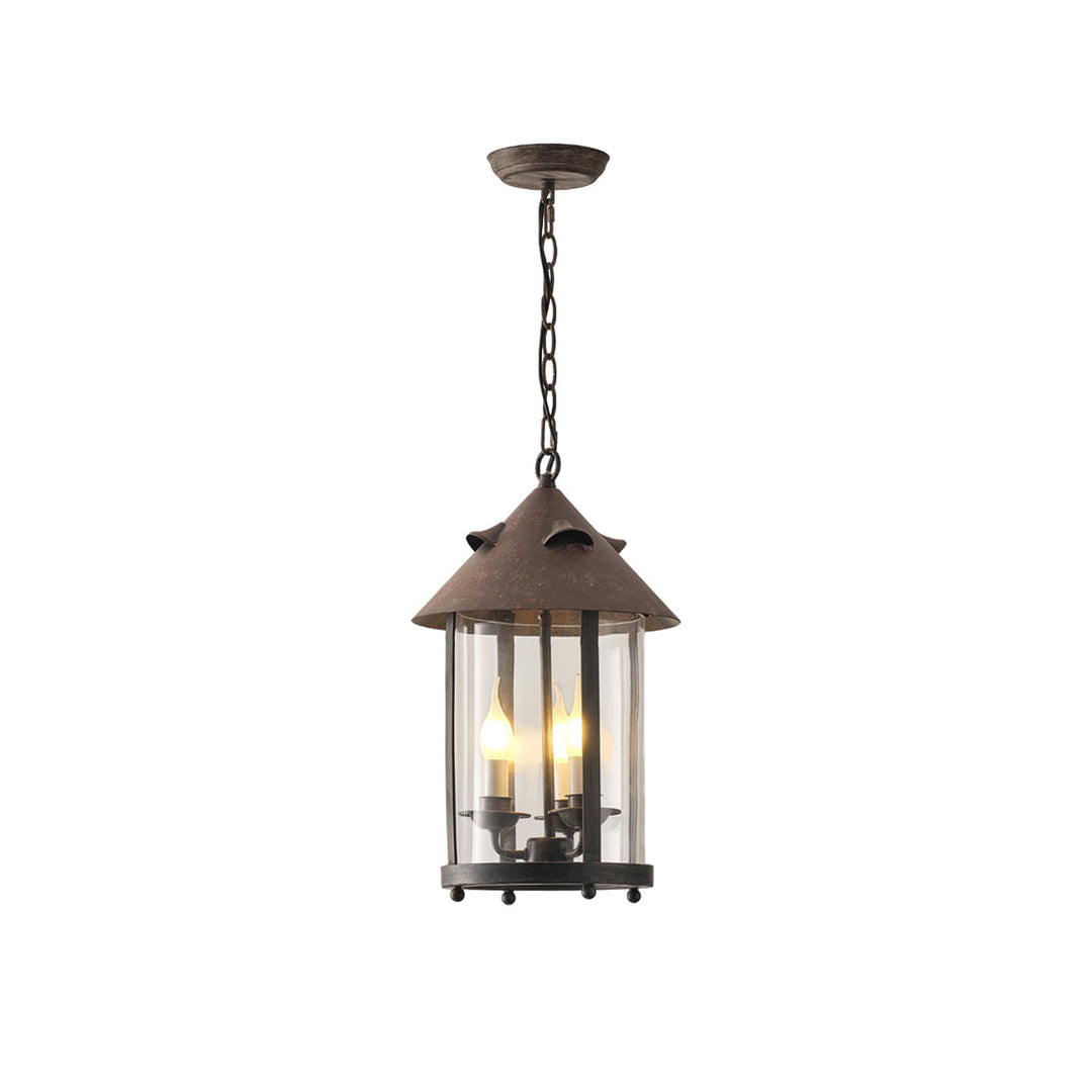 Tinduvyh Ancien Industriel Métal Verre Lanterne Suspension - Neutralighting