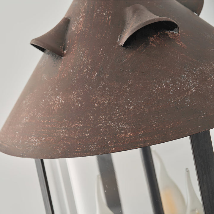 Tinduvyh Ancien Industriel Métal Verre Lanterne Suspension - Neutralighting