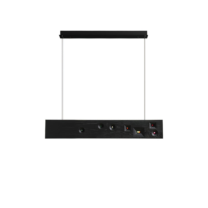 Lustra Suspension Bois Pierre Précieuse Linéaire LED - Neutralighting