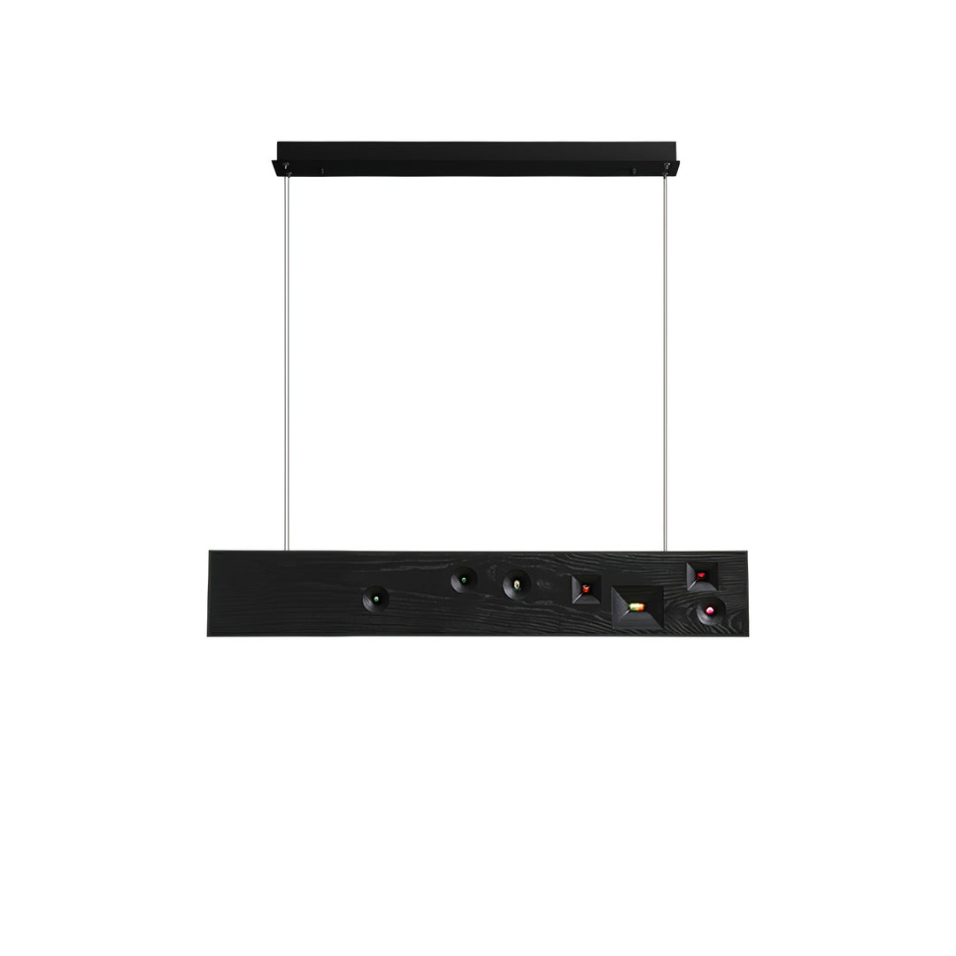 Lustra Suspension Bois Pierre Précieuse Linéaire LED - Neutralighting