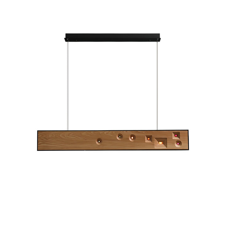 Lustra Suspension Bois Pierre Précieuse Linéaire LED - Neutralighting