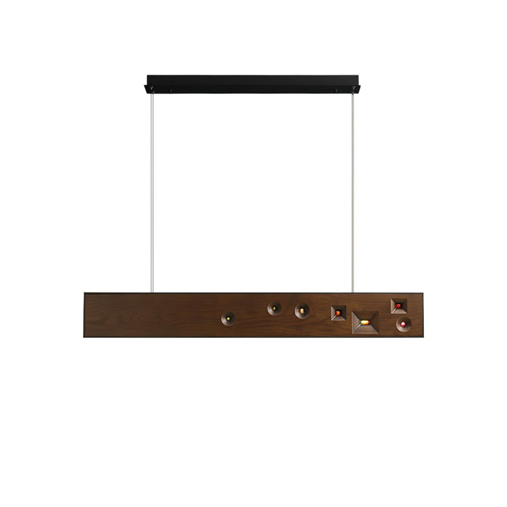 Lustra Suspension Bois Pierre Précieuse Linéaire LED - Neutralighting