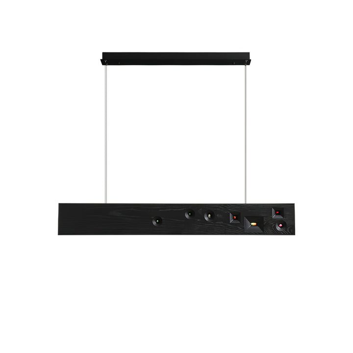 Lustra Suspension Bois Pierre Précieuse Linéaire LED - Neutralighting