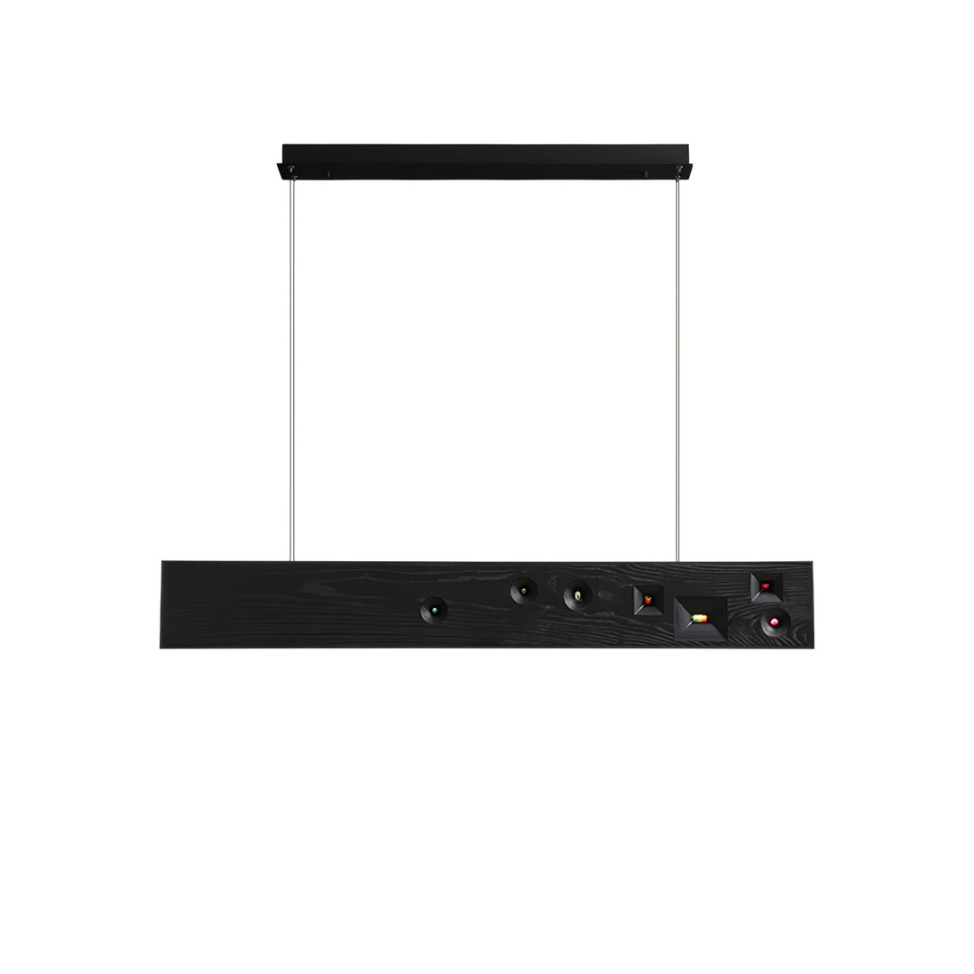 Lustra Suspension Bois Pierre Précieuse Linéaire LED - Neutralighting