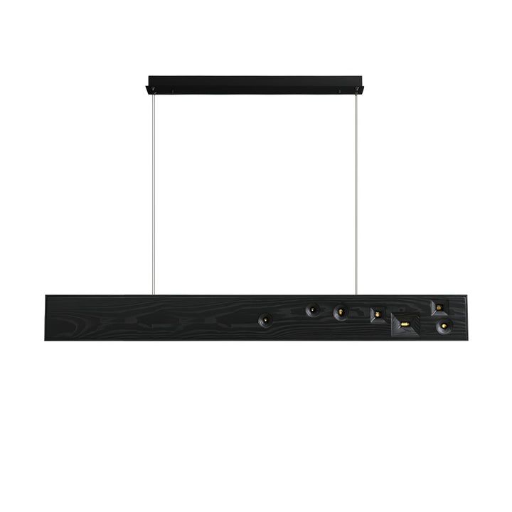 Lustra Suspension Bois Pierre Précieuse Linéaire LED - Neutralighting