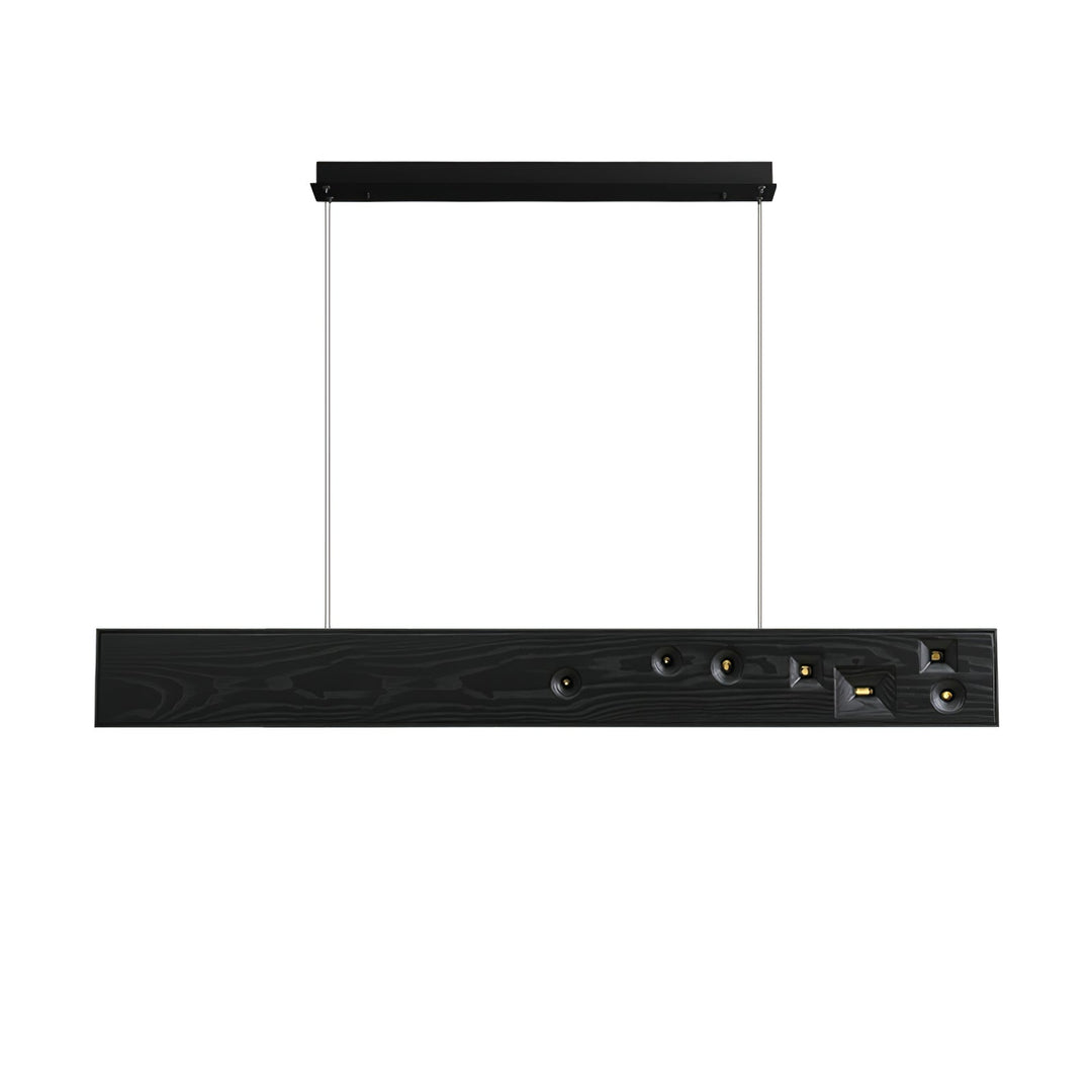 Lustra Suspension Bois Pierre Précieuse Linéaire LED - Neutralighting