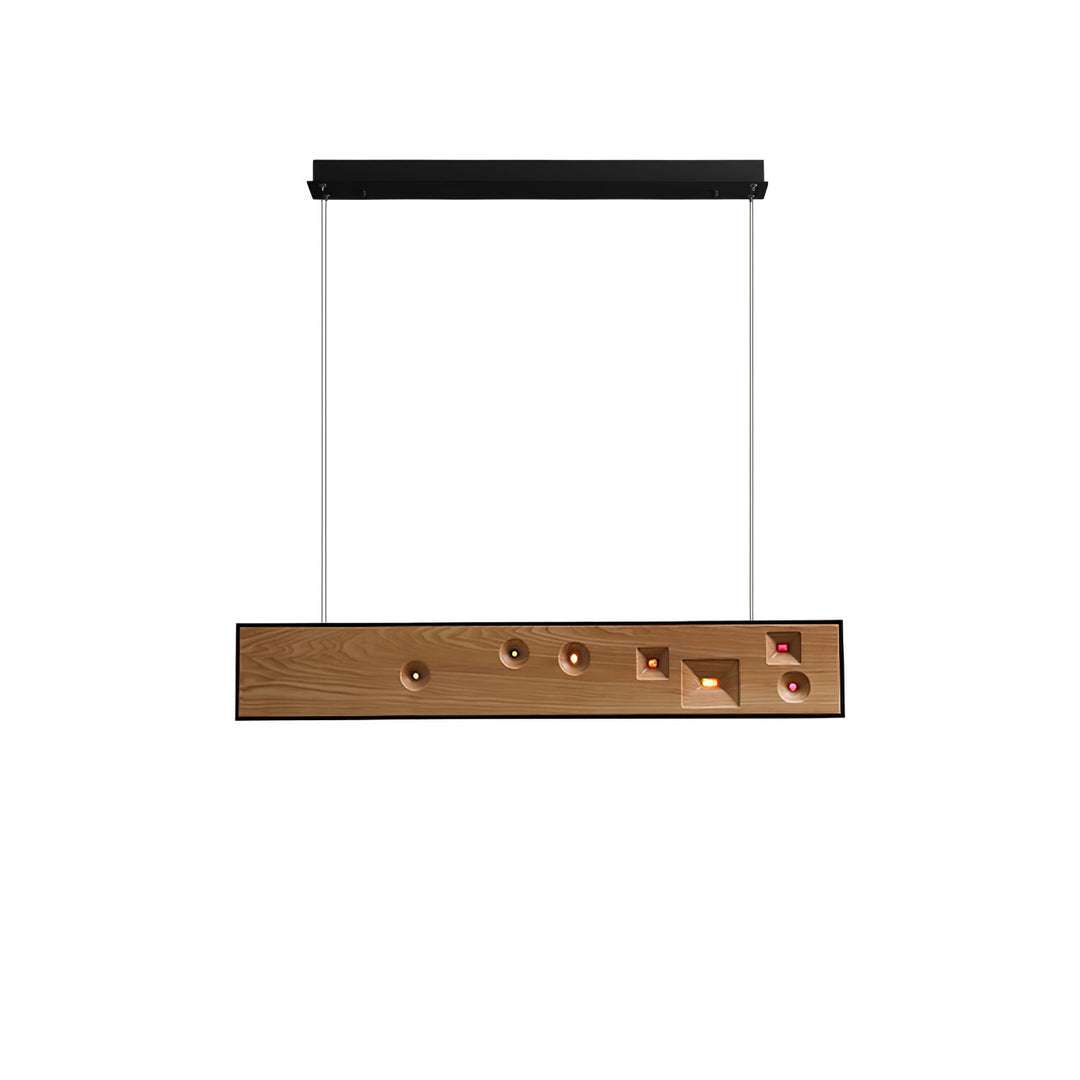 Lustra Suspension Bois Pierre Précieuse Linéaire LED - Neutralighting