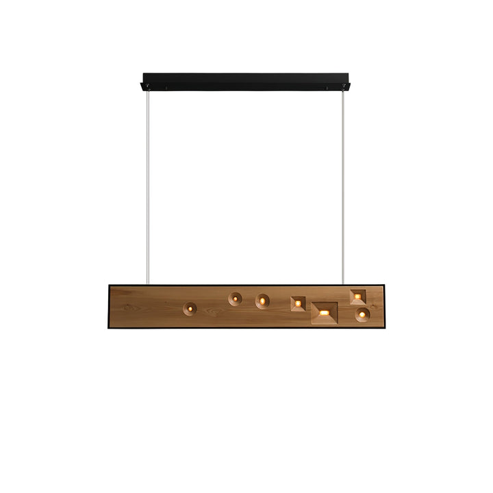 Lustra Suspension Bois Pierre Précieuse Linéaire LED - Neutralighting