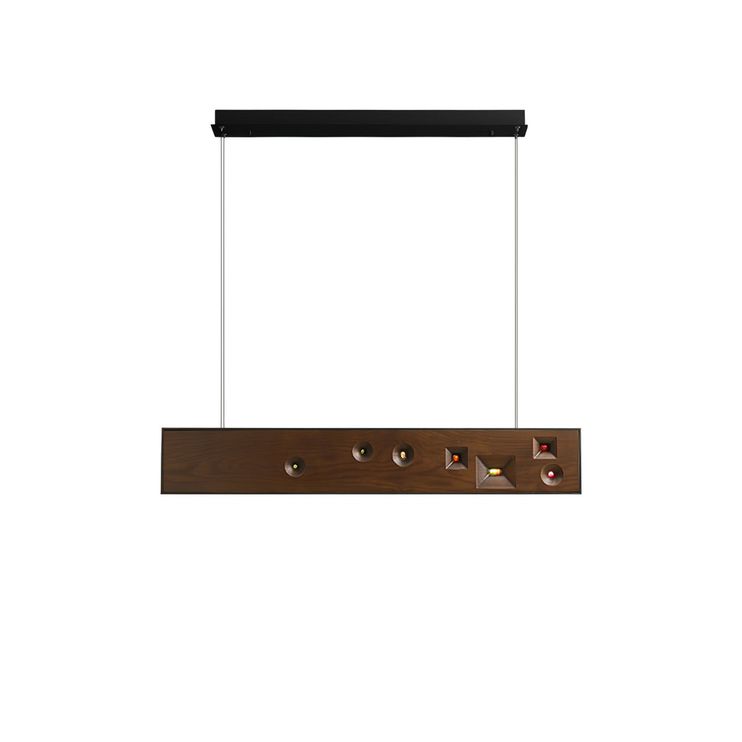 Lustra Suspension Bois Pierre Précieuse Linéaire LED - Neutralighting
