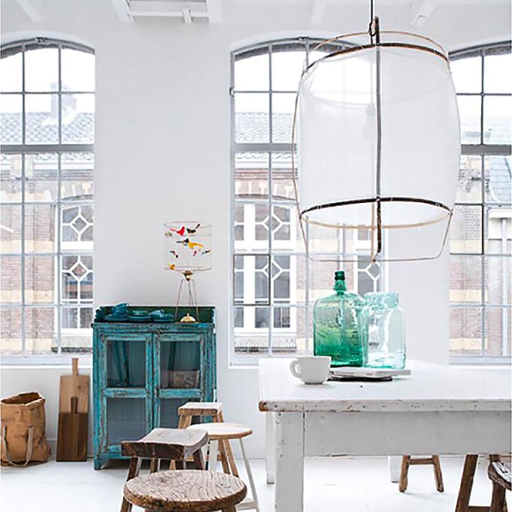 Lustra Lampe Pendante Abat-jour en Bambou pour Salon - Neutralighting