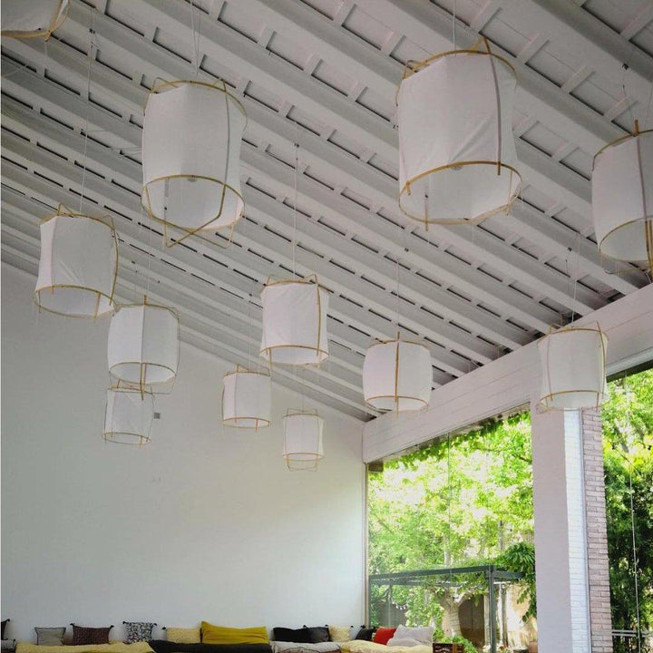 Lustra Lampe Pendante Abat-jour en Bambou pour Salon - Neutralighting