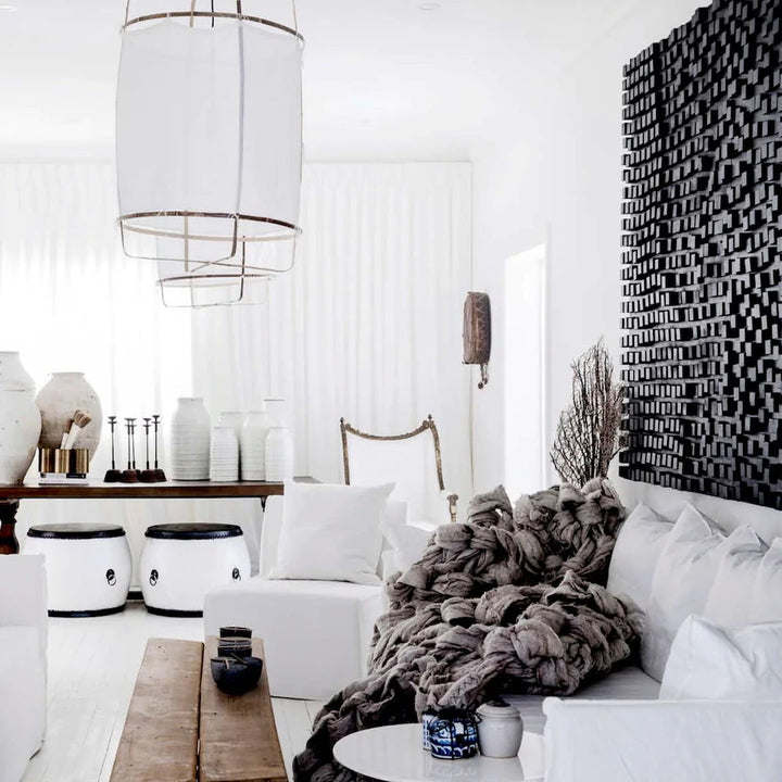 Lustra Lampe Pendante Abat-jour en Bambou pour Salon - Neutralighting