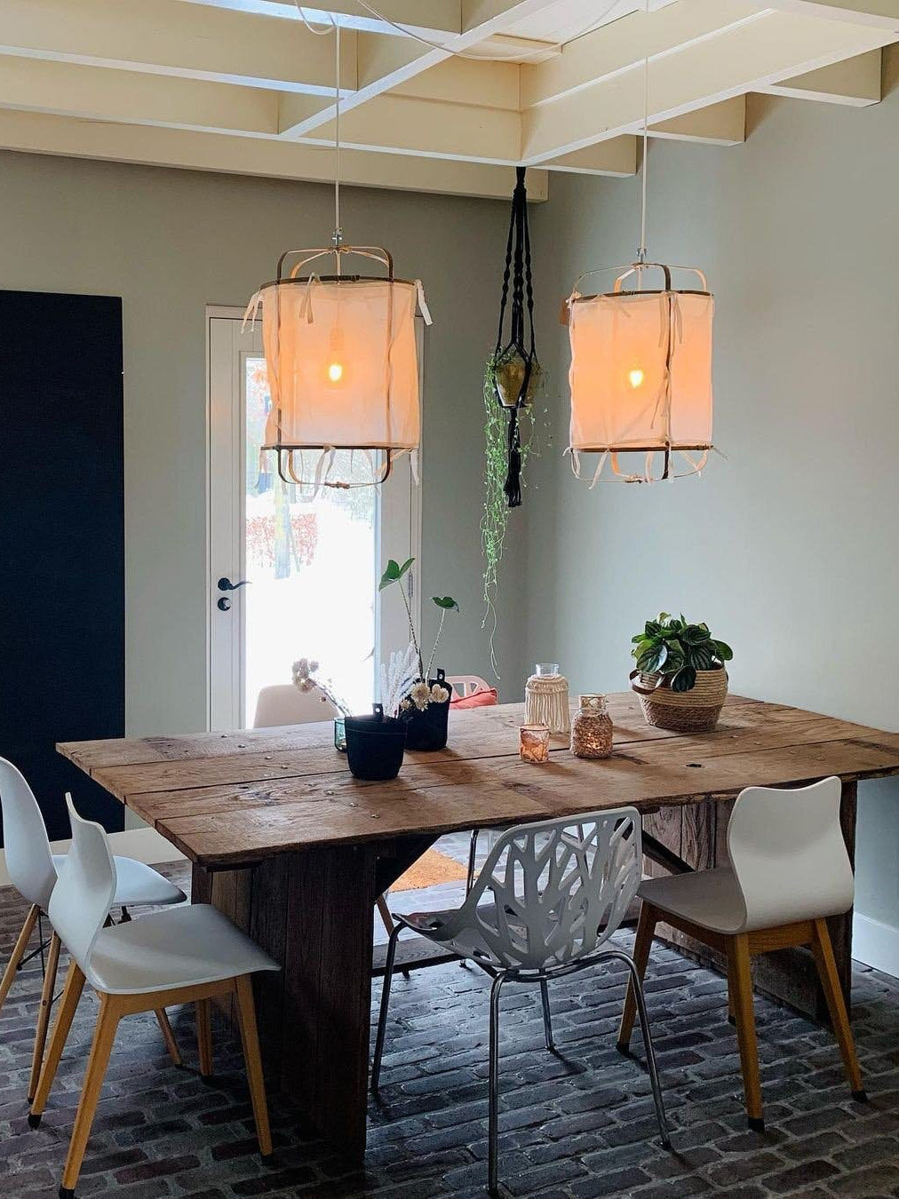 Lustra Lampe Pendante Abat-jour en Bambou pour Salon - Neutralighting