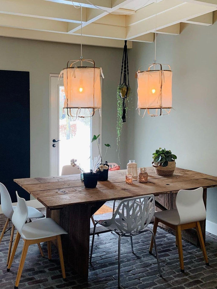 Lustra Lampe Pendante Abat-jour en Bambou pour Salon - Neutralighting