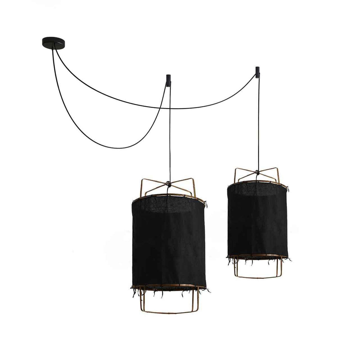 Lustra Lampe Pendante Abat-jour en Bambou pour Salon - Neutralighting