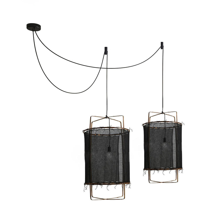 Lustra Lampe Pendante Abat-jour en Bambou pour Salon - Neutralighting