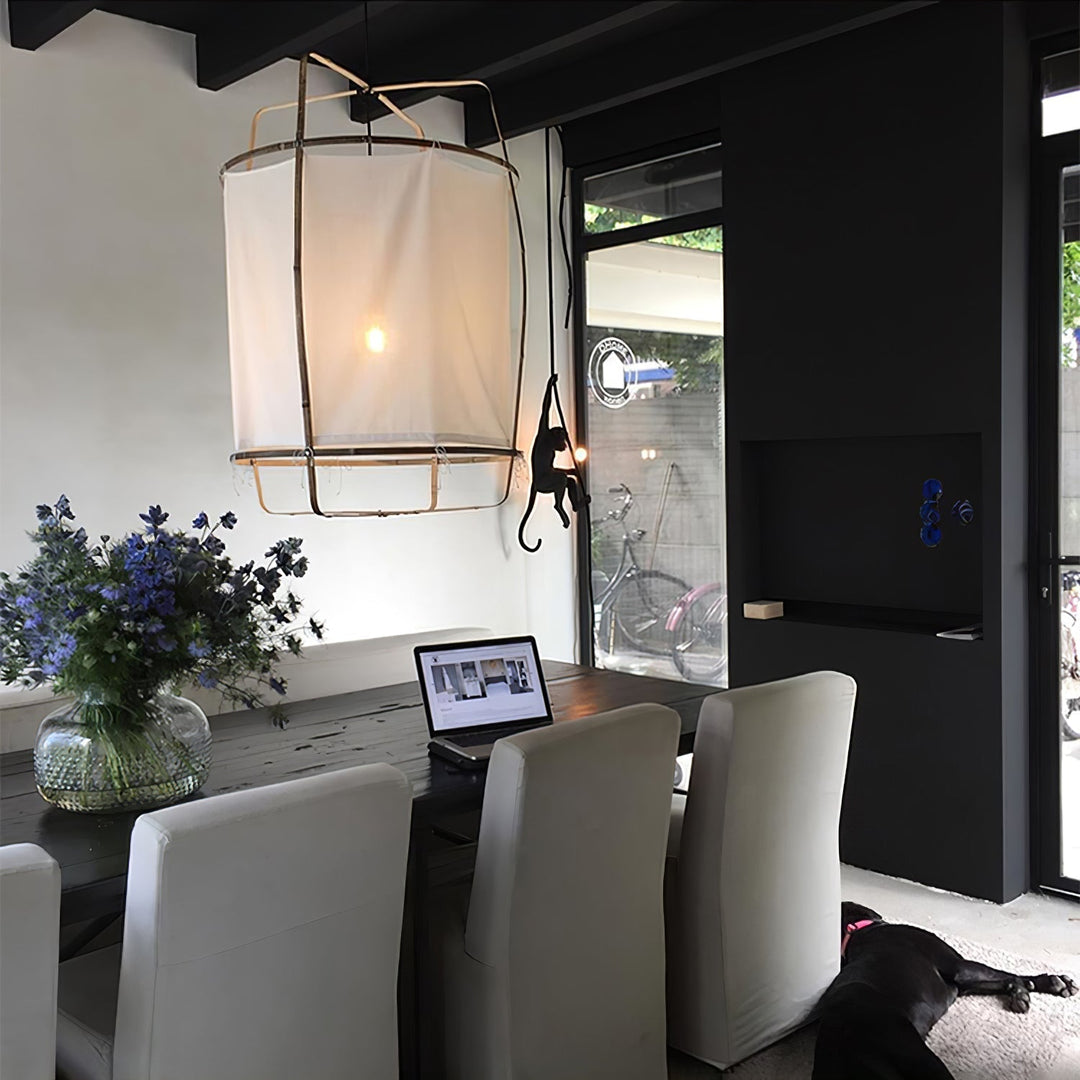 Lustra Lampe Pendante Abat-jour en Bambou pour Salon - Neutralighting