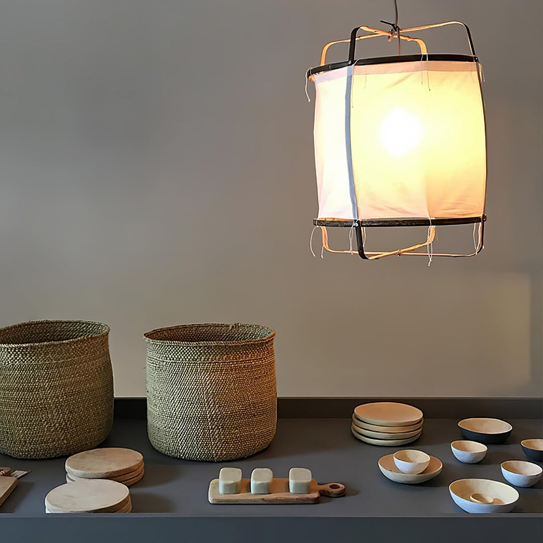 Lustra Lampe Pendante Abat-jour en Bambou pour Salon - Neutralighting