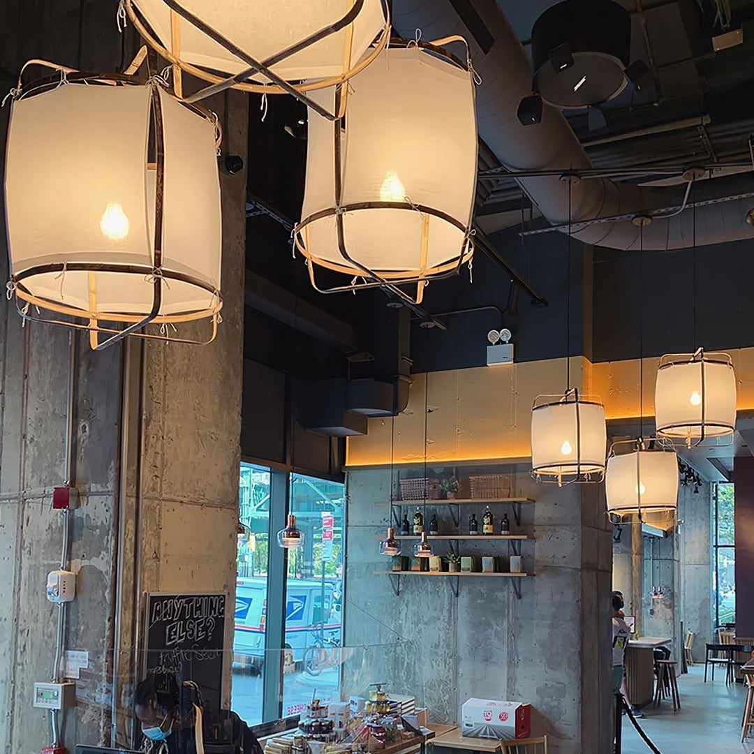 Lustra Lampe Pendante Abat-jour en Bambou pour Salon - Neutralighting