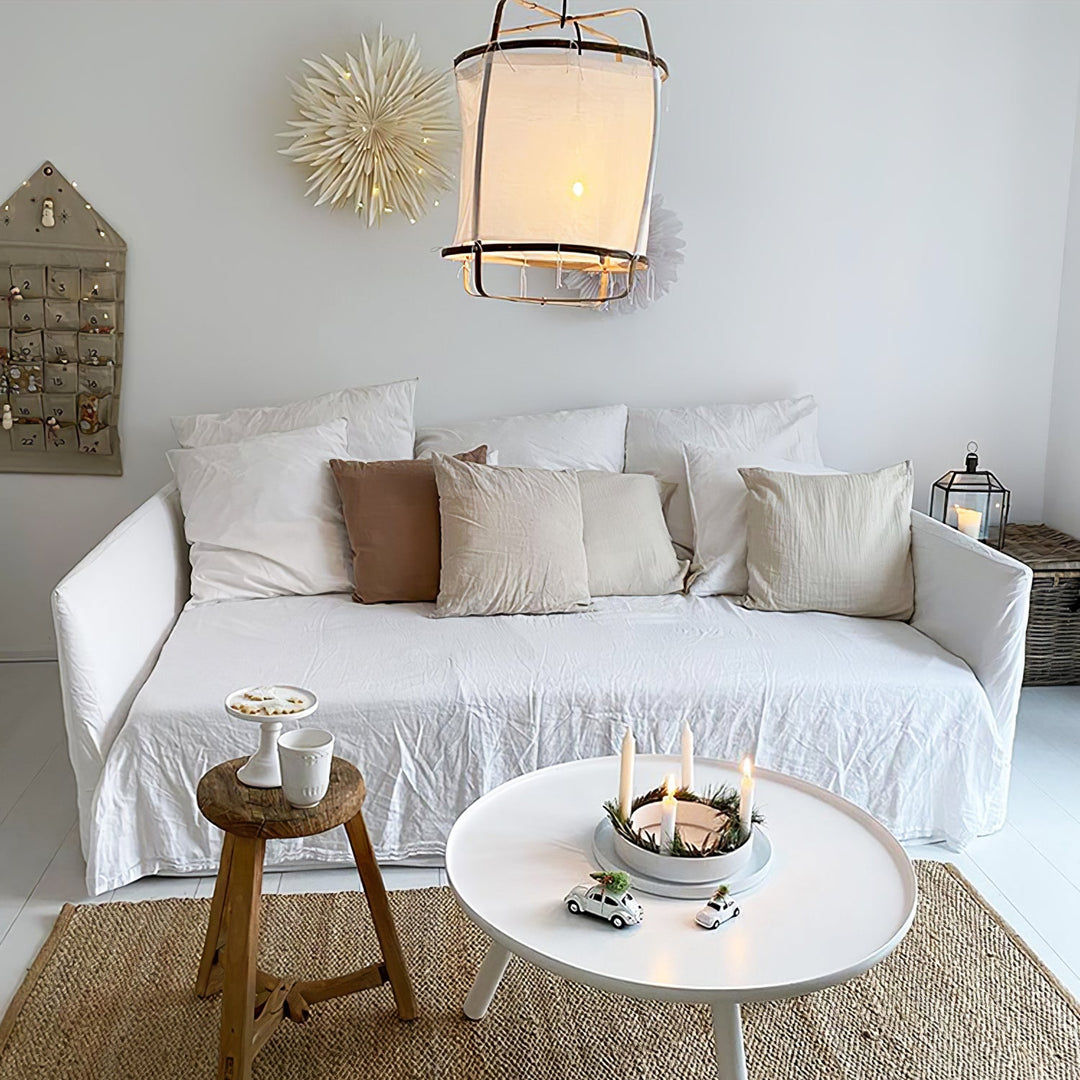 Lustra Lampe Pendante Abat-jour en Bambou pour Salon - Neutralighting