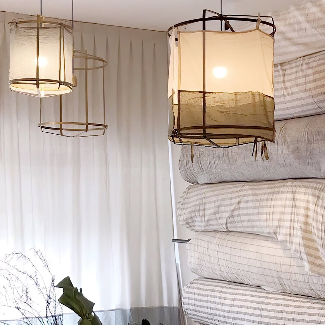 Lustra Lampe Pendante Abat-jour en Bambou pour Salon - Neutralighting