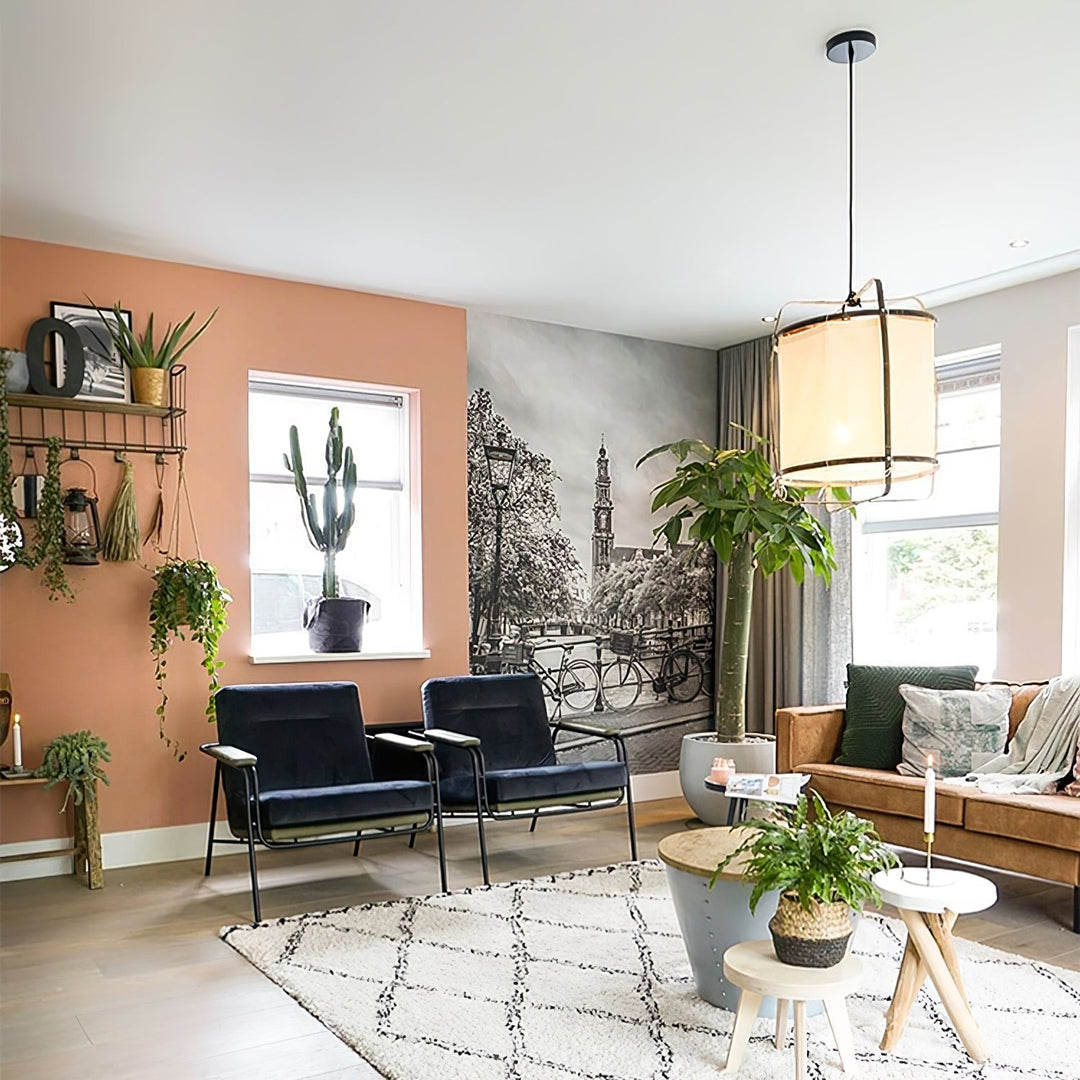 Lustra Lampe Pendante Abat-jour en Bambou pour Salon - Neutralighting