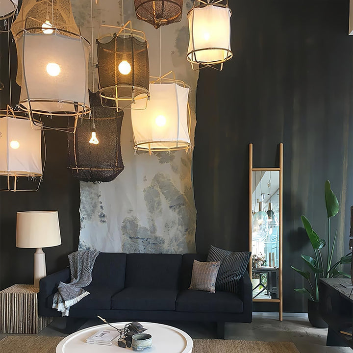 Lustra Lampe Pendante Abat-jour en Bambou pour Salon - Neutralighting