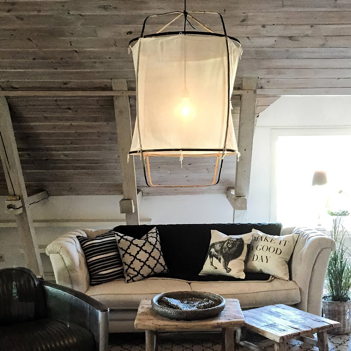 Lustra Lampe Pendante Abat-jour en Bambou pour Salon - Neutralighting