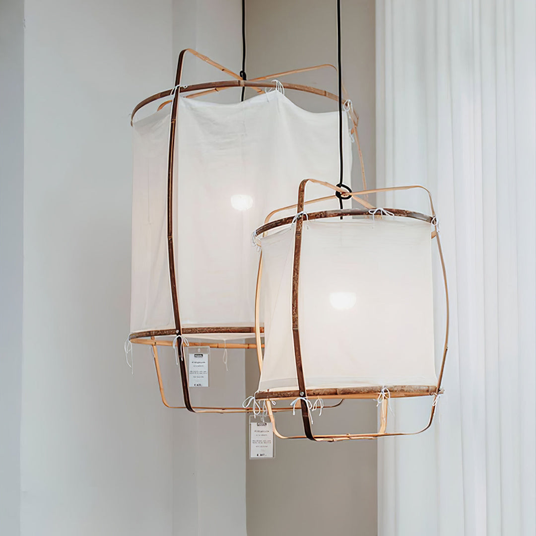 Lustra Lampe Pendante Abat-jour en Bambou pour Salon - Neutralighting