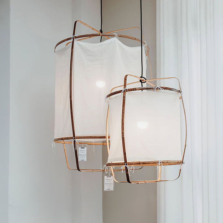 Lustra Lampe Pendante Abat-jour en Bambou pour Salon - Neutralighting