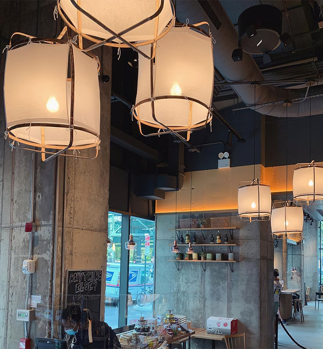 Lustra Lampe Pendante Abat-jour en Bambou pour Salon - Neutralighting