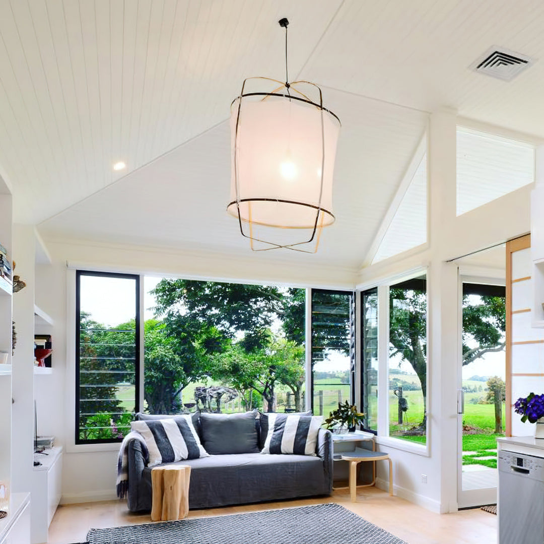 Lustra Lampe Pendante Abat-jour en Bambou pour Salon - Neutralighting