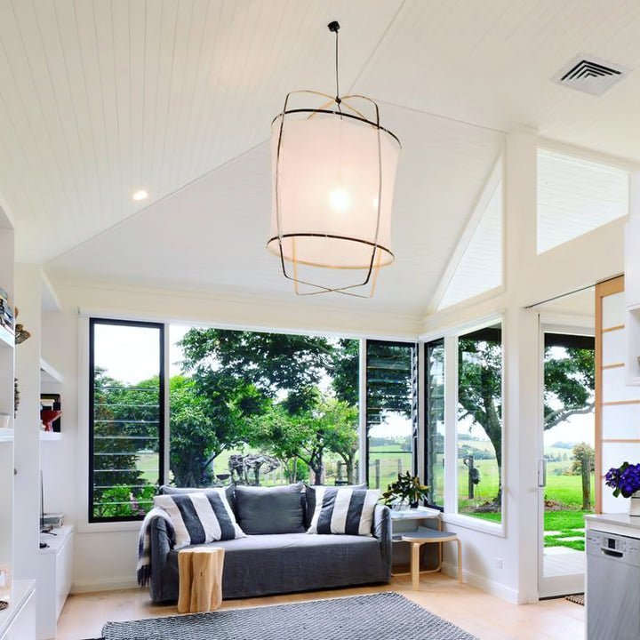 Lustra Lampe Pendante Abat-jour en Bambou pour Salon - Neutralighting