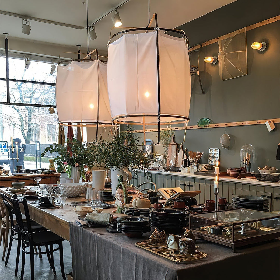 Lustra Lampe Pendante Abat-jour en Bambou pour Salon - Neutralighting