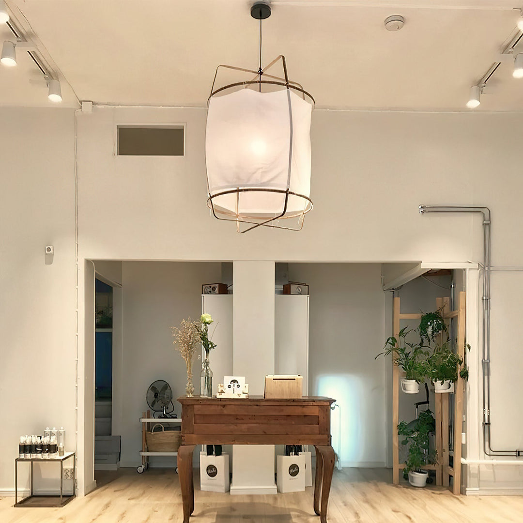 Lustra Lampe Pendante Abat-jour en Bambou pour Salon - Neutralighting