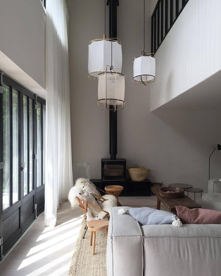 Lustra Lampe Pendante Abat-jour en Bambou pour Salon - Neutralighting