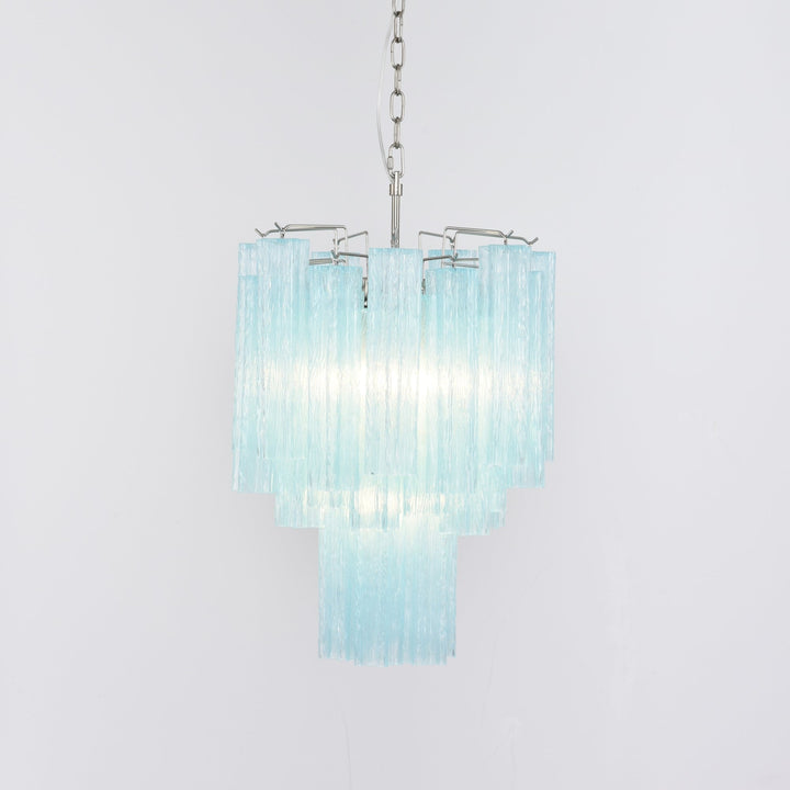 Aurora Chandelier Azzura En Verre De Murano Tubes Style Côtier - Neutralighting