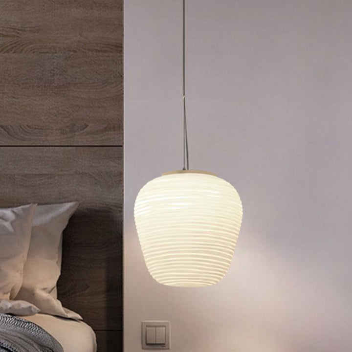 Ritta Design LED Suspension Blanc Verre Métal Chambre à coucher - Neutralighting