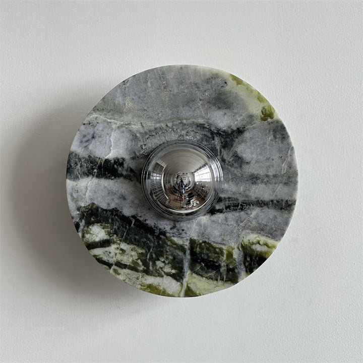 Evvarel Applique Murale Moderne Minimaliste En Métal Et Marbre Vert - Neutralighting