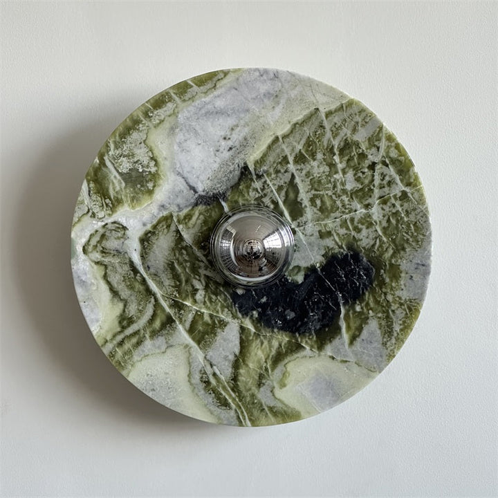 Evvarel Applique Murale Moderne Minimaliste En Métal Et Marbre Vert - Neutralighting