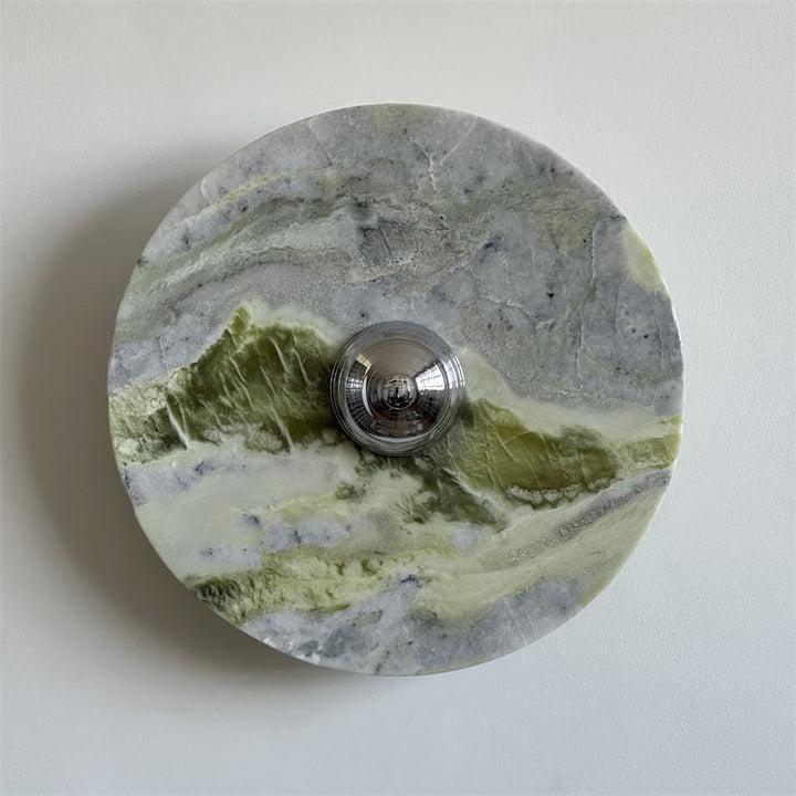 Evvarel Applique Murale Moderne Minimaliste En Métal Et Marbre Vert - Neutralighting