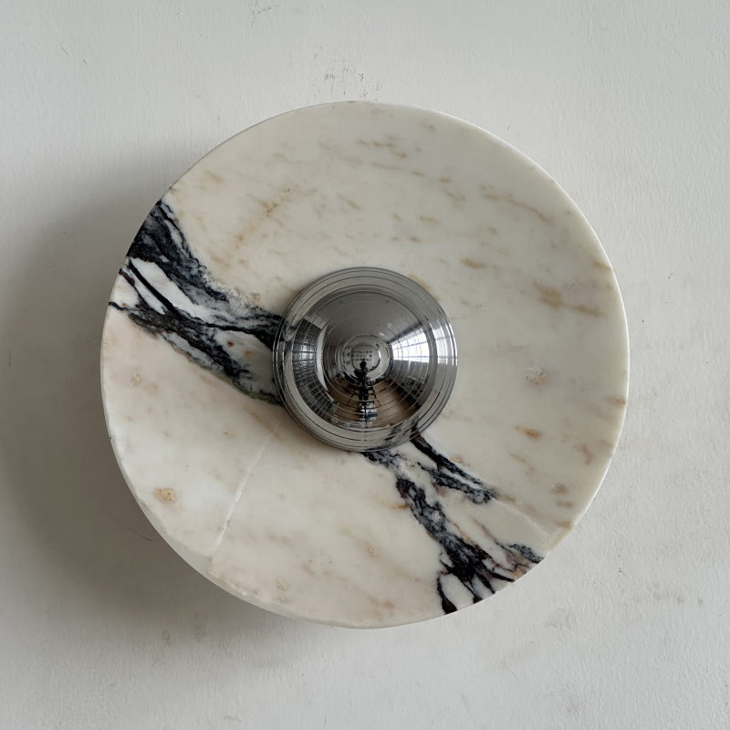 Alter Applique Murale Ronde en Marbre et Métal Style Minimaliste Moderne - Neutralighting