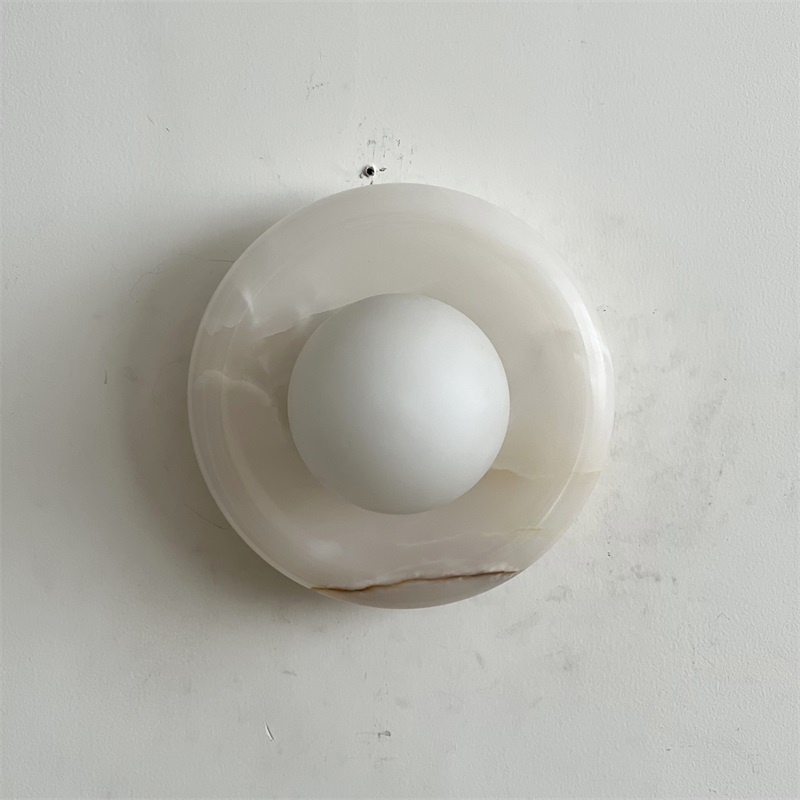 Aursilos Applique Murale Verre Jade Blanc Art Nordique Premium - Neutralighting