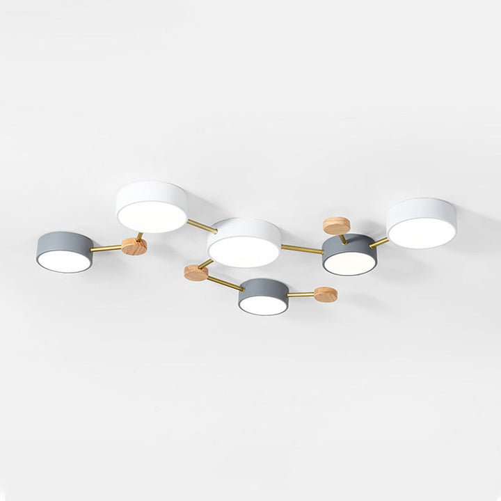 Arisha Moderne LED Plafonnier Acrylique Journal Salon Chambre à coucher Blanc Gris - Neutralighting