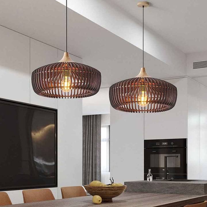 Suspension Domi en Bois – Suspension Contemporaine